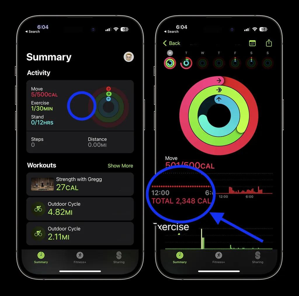 Apple Watchの消費カロリー1