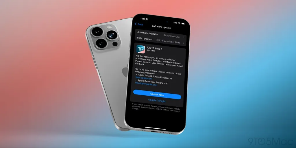 iOS 18開発者ベータ6がリリースされましたc